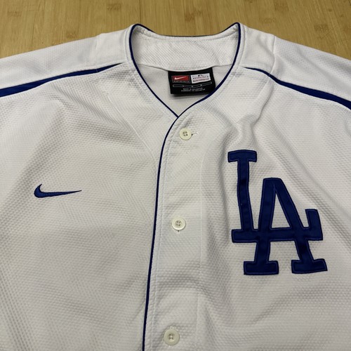 Autentica rara maglia squadra LA Dodgers Nike - taglia large - toppa nazionale - macchia - Foto 3 di 12