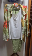 Alfred Dunner 3-Piece Tropical Vacation Set - Size 12 Pants, Tank Jacket