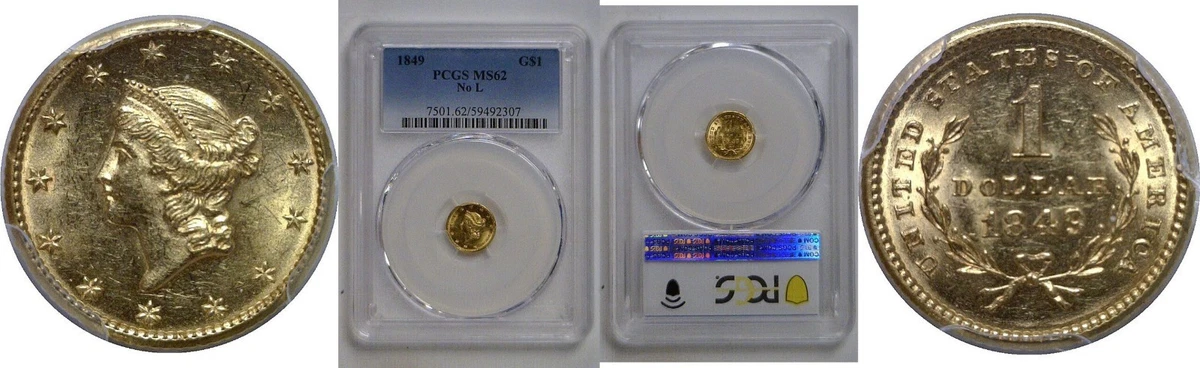 Philadelphia 1849 Year US Gold $1 Coins for sale | eBay