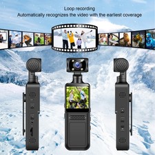 4K HD WiFi Action Camera 180 Degree Rotating Lens Handheld Camera With LED Light