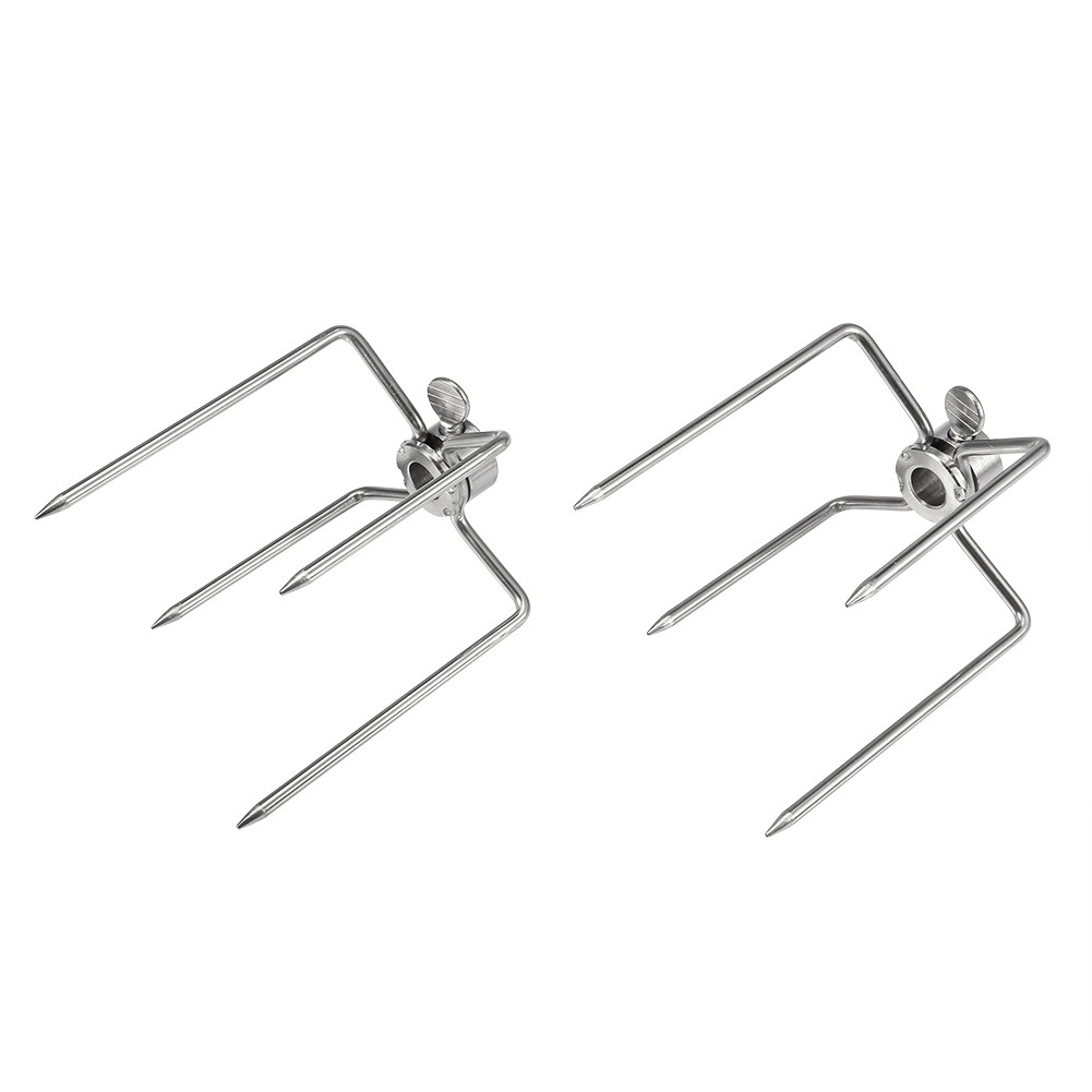 2PCS BBQ Fork Stainless Steel Sturdy Tool For Barbecue Party