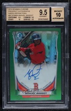 2014 Bowman Chrome Prospect Green Refractor 15/75 Manny Margot BGS 9.5 Auto 0c6