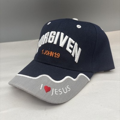 Forgiven 1 John 1:9 Christian Strap Back Baseball Cap Embroidered