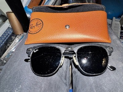 Ray-Ban Clubmaster Metal Matte Black Sunglasses - RB3716 186/R5 51-21-145 Italy