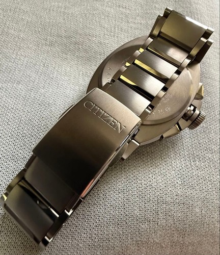 Citizen Attesa H810-T015581 Eco-Drive Titane Chronographe Blk Solaire Montre - Photo 4 sur 5