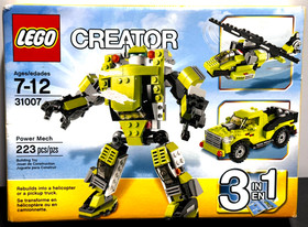 Lego 31007 CREATOR  Power Mech 223 PCS - New Open Box