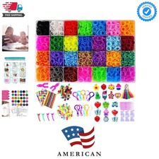 12080 Loom Bands Set, Rubber Bands for Bracelet Making Kit, DIY Arts Craft...