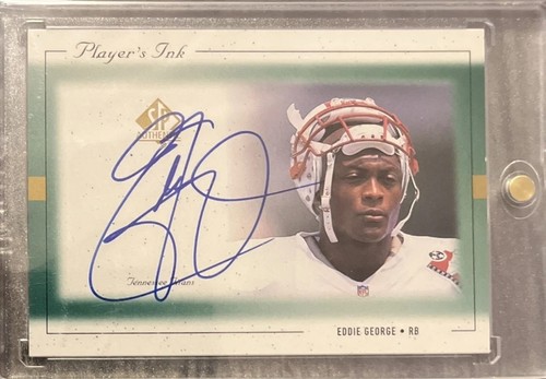 Eddie George [Green] #EG-A 1999 SP Authentic Player's Ink card