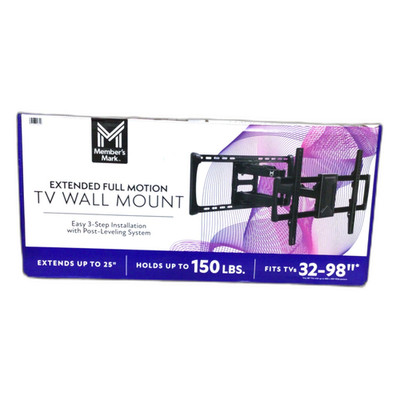 Member's Mark Full Motion TV Wall Mount Bracket 32-98 Inch VESA New