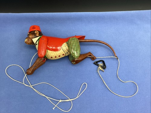 Lehmann 700 Tom Der Affe anni 40 Germany scimmia rampicante @6945@ giocattolo di latta ottimo - Foto 1 di 9
