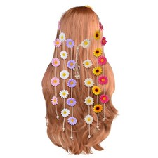 Sucrain 1pcs Flower Hippie Headband Floral 1 Count Pack of 1 , Colorful