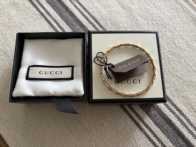 GUCCI Bamboo 18k Pink/Rose Gold Link Stretch Bracelet ~2.25'' diameter~NWT~6 gms