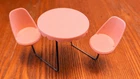 Vintage Tutti and Todd Mattel Sundae Treat Pink Doll Table & Chairs 3556 Japan