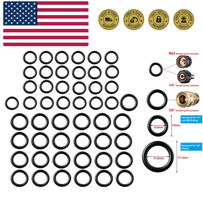 #ad 50 Pieces Power Pressure Washer O Rings Replacement for 1 4 inch 3 8 inch M... $10.58