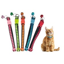 Lot de 5 Colliers pour Chat - avec Clochette - Design léger et coloré