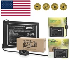Reptile Heat Pad - Adjustable Temperature Under Tank Heater for 10-20gal/30-4...