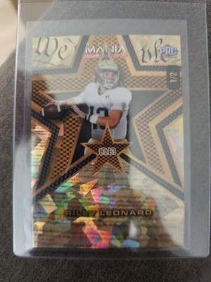 Riley Leonard 2024 Wild Card Auro Mania American Football Rookie Card 1/2 #AMASP