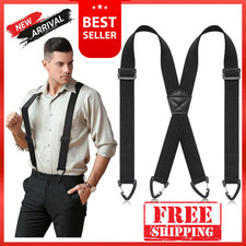 Heavy Duty X Back Suspenders for Men Women Adjustable Work Braces 1.5in