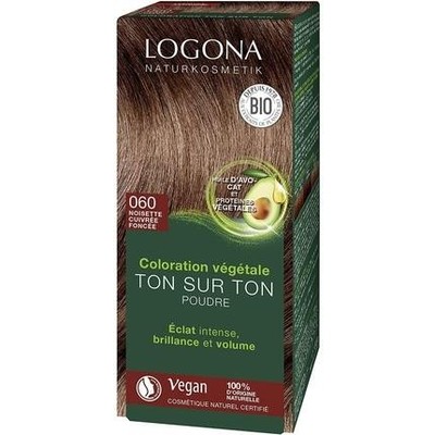 LOGONA Kräuter-Haarfärbepulver, Nussbraun 060 100 g