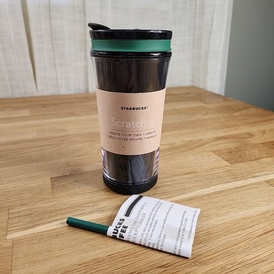 Starbucks ''Scratch It'' Create Your Own Tumbler With Pen 8 Ounce 2012 New
