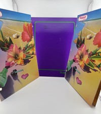 Set of Three Trapper Portfolio Folders Two Pocket Retro Design 2 Purple 1 