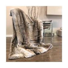Eikei Luxury Faux Fur Throw Blanket Super Soft Oversized Thick Warm Afghan Re...