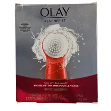 New Facial Cleansing Brush by Olay Regenerist Face Exfoliator with 2 Brush Heads