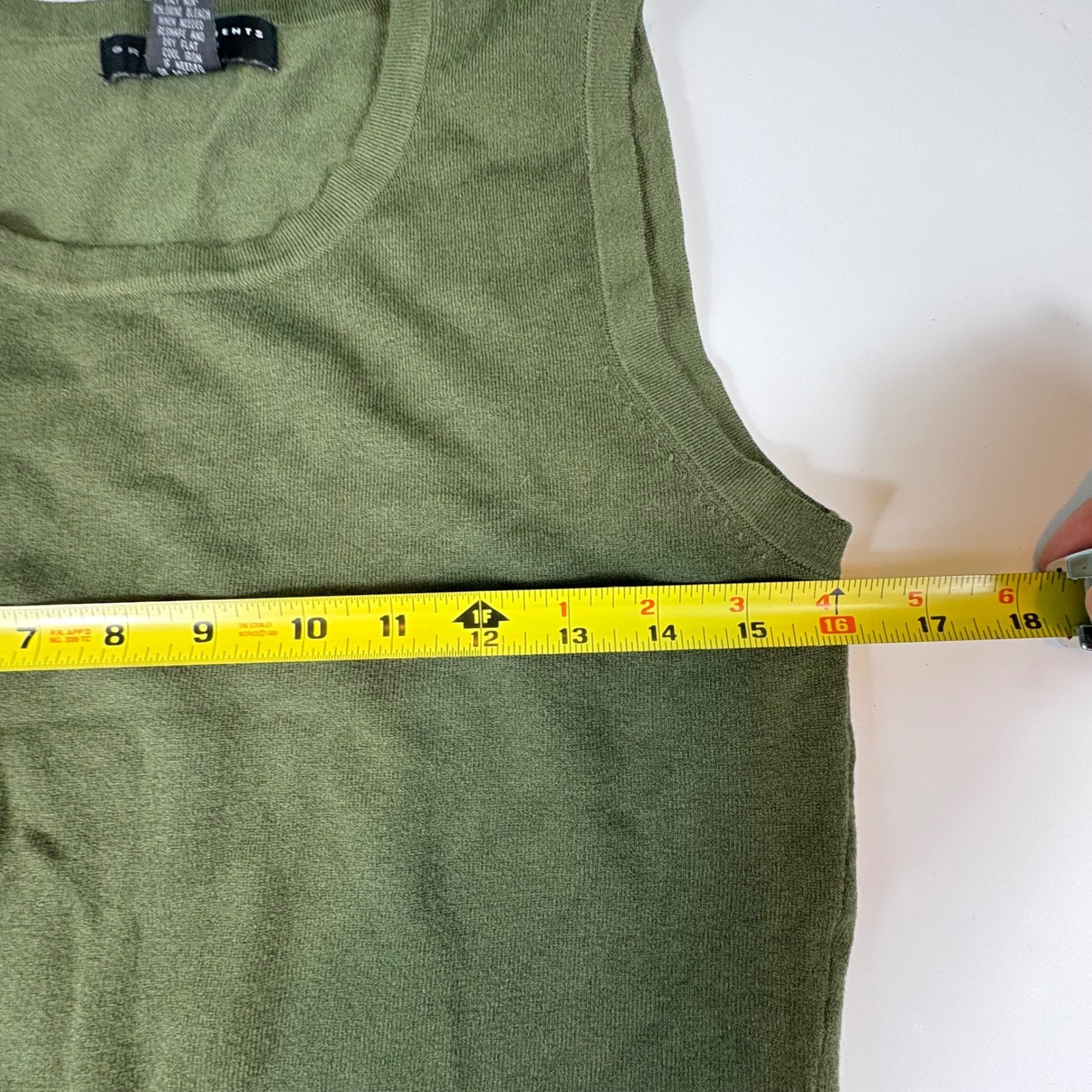 Grace Elements Petite Olive Green Button Down 3/4… - image 13