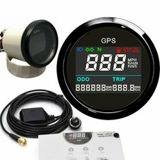 52mm LCD Digital Motorcycle Boat GPS Speedometer Gauge MPH Kmh Knots Waterproof