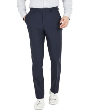Bar Iii Mens Slim fit Dress Pants 30 / 30 Navy Blue Solid