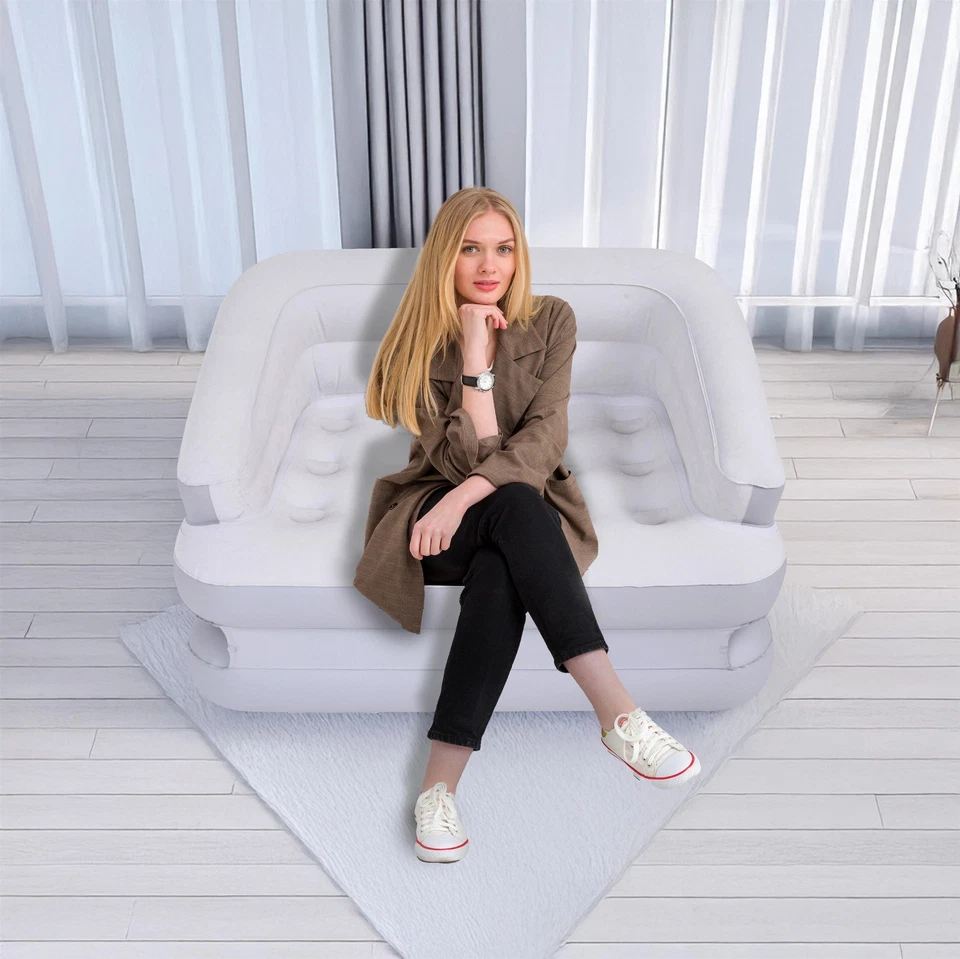 Luftsofa Schlafsofa Sofa Schlaffunktion aufblasbar Couch Luftbett Luftmatratze - Bild 2 von 4