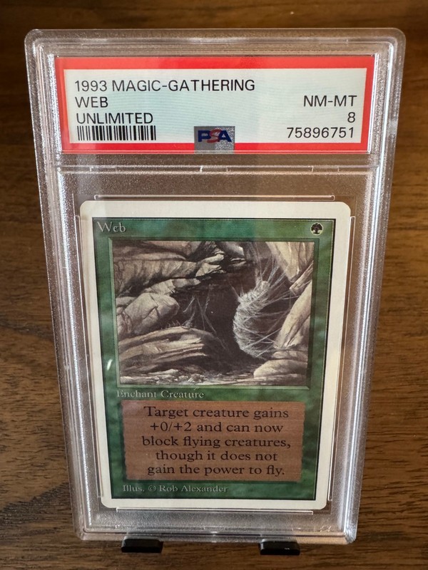 Magic the Gathering MTG Unlimited Web PSA 8 NM Graded