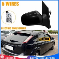 Fits Ford Focus Mk2 2005-2008 Black Right Wing Mirror Electric Heated 5 Wires UK