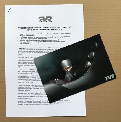 ''Neu'' TVR Pre-Launch Teaser Pressefoto + Pressemitteilung (August 2017) Griffith