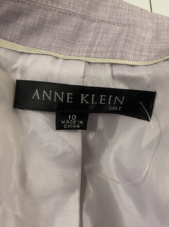 2Шт Anne Klein фиолетовый фиолетовый костюм Sz 10/юбка Sz 14 (Великобритания) плиссированные новый с Ярлыками! Ret. $340 - Изображение 2 из 4