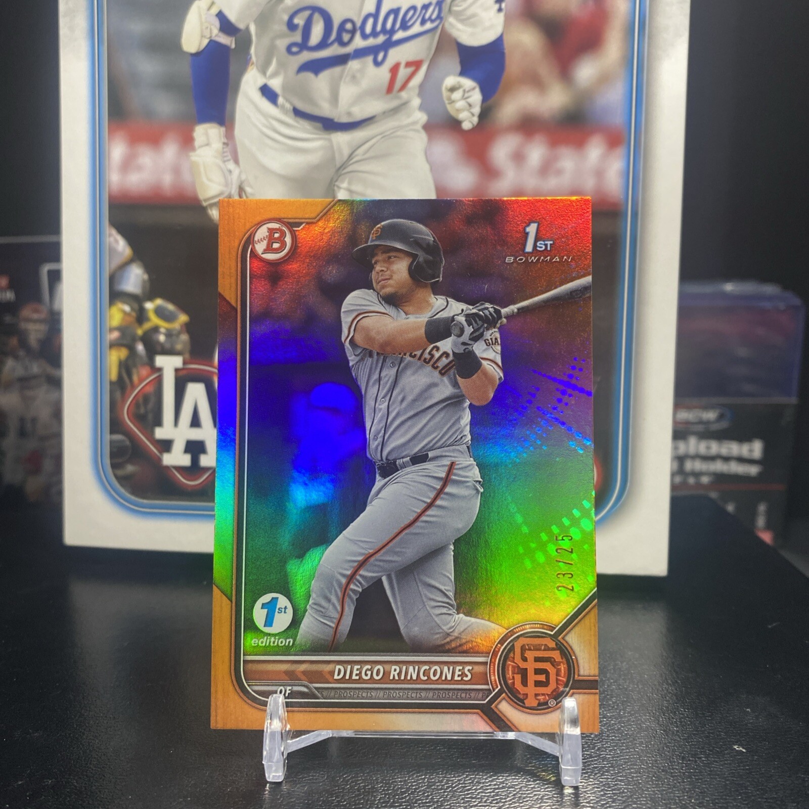 2022 Bowman - Chrome Prospects Orange Refractor #BCP-65 Diego Rincones /25 (RC)