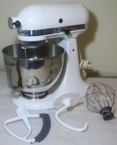 KitchenAid Ultra Power 300w White Tilt Stand Mixer 4.5qt Bowl & 3x Attachments ✅ - Picture 2 of 15
