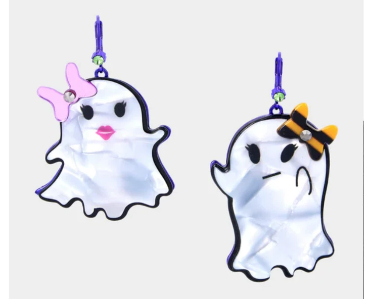 Pendientes colgantes Betsey Johnson Punk N Spice Ghost púrpura de Halloween Foto 2 de 4