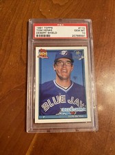 1991 TOPPS DESERT SHIELD #110 TOM HENKE PSA 10 BLUE JAYS POP 10
