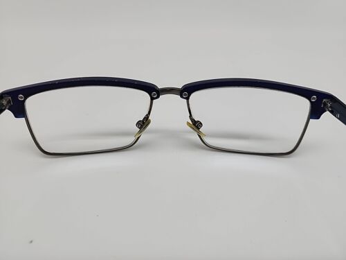 HELIO 4305 54/16/143 NAVY PISTOLA TORTUGA GUNMETAL FLEX BISAGRA GAFAS ITALIA - Imagen 7 de 11