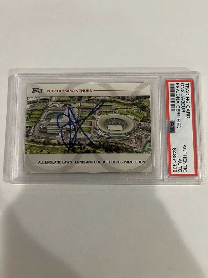 Ons Jabeur Signed Wimbledon Card IP Autographed Slabbed PSA DNA PSA/DNA b - Image 3 of 3