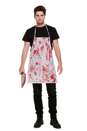 Halloween Bloody Apron Blood Splatter Horror Nurse Surgeon Fancy Dress Costume - 第 1/3 張圖片