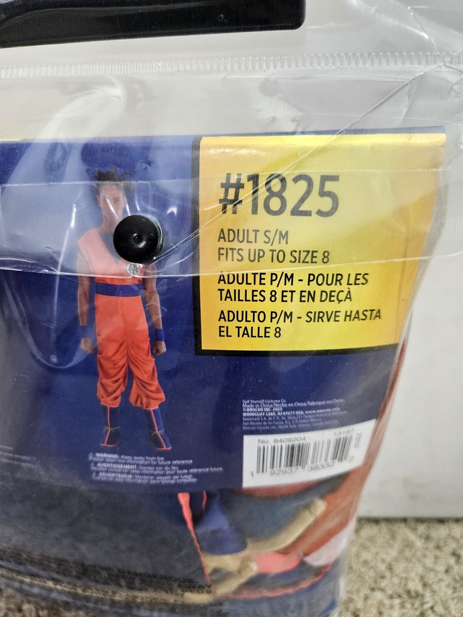 Dragon Ball Z Super Goku Adult Costume Halloween Anime Cosplay