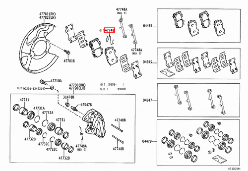 Genuine Toyota LandCruiser 100 Series UZJ Front Brake Anti Rattle Spring Clip x2 - Picture 6 of 9