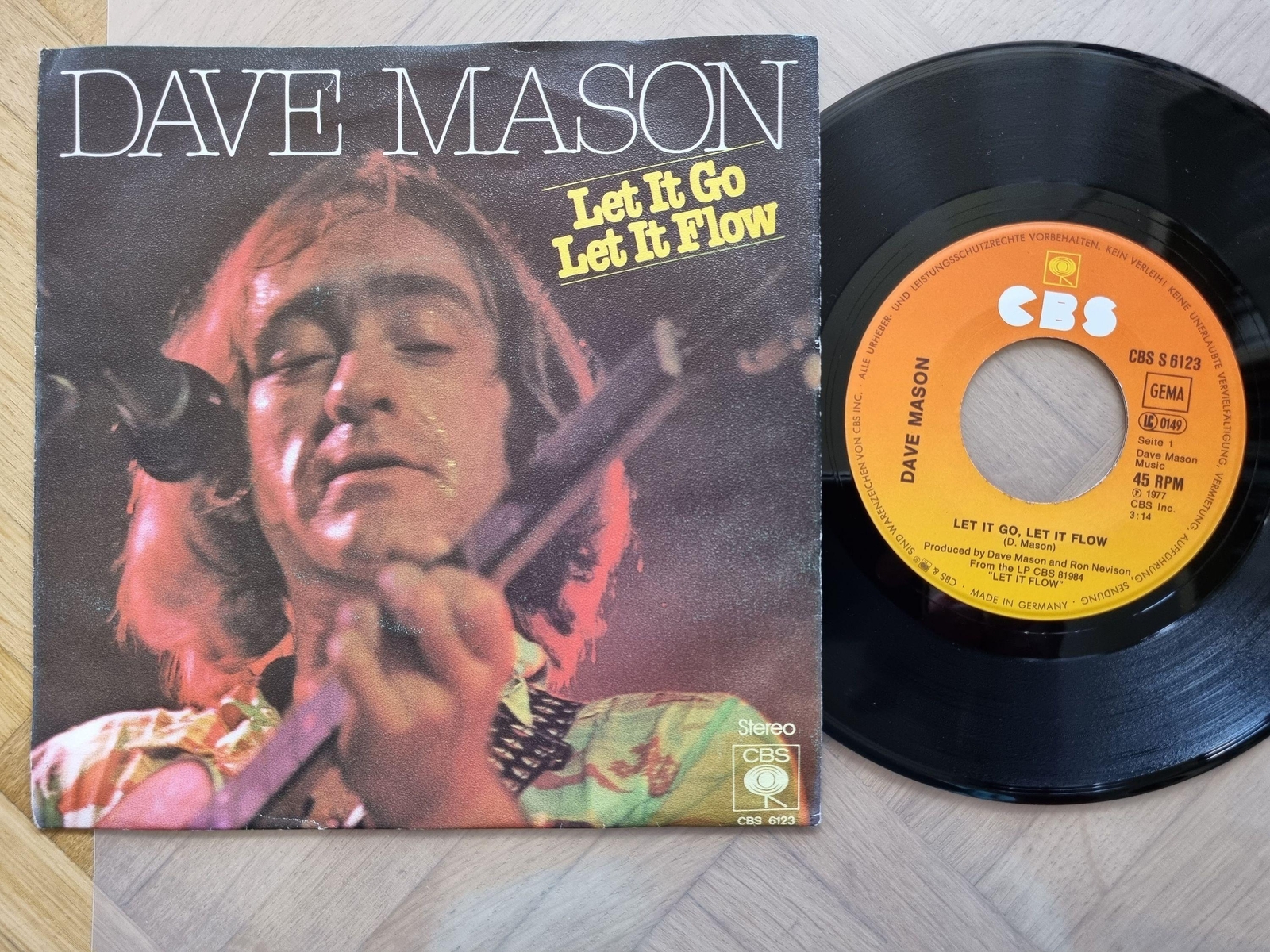 7"" Single Dave Mason - Let it go, let it flow Vinyl Germany