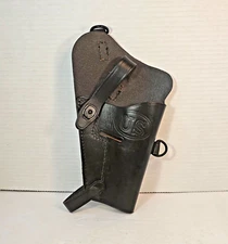 Vtg US Genuine Issue Black Adirondack Leather Holster M7/M9, 19204 | 19227791527