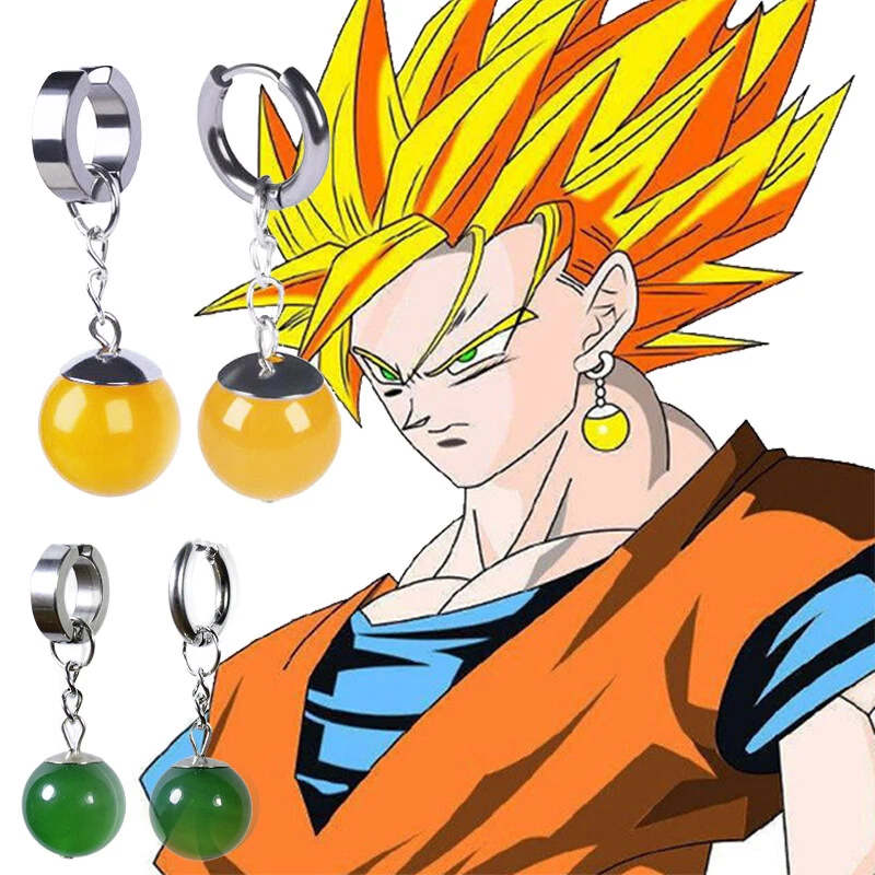 Anime Dragon Ball Z Super Vegetto Potara Son Goku Cosplay Earrings Ear Stud  New