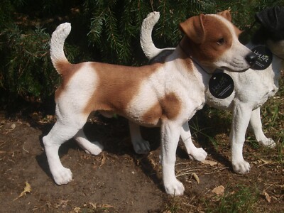 Jack Russell Parson Terrier Deko Figur lebensecht wetterfest Gartendeko HOTANT N
