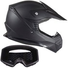 Youth Matte Black Kids Helmet Motocross Combo Goggles DOT ATV Riding Gear MX UTV