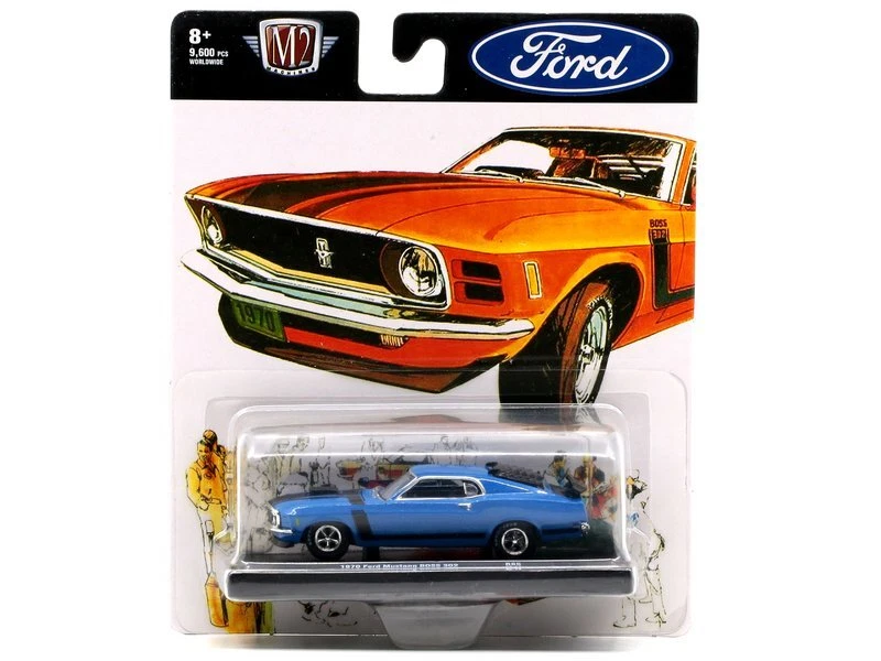 FORD Mustang Boss 302 - 1970 - blue / black - M2 1:64 - Bild 2 von 4